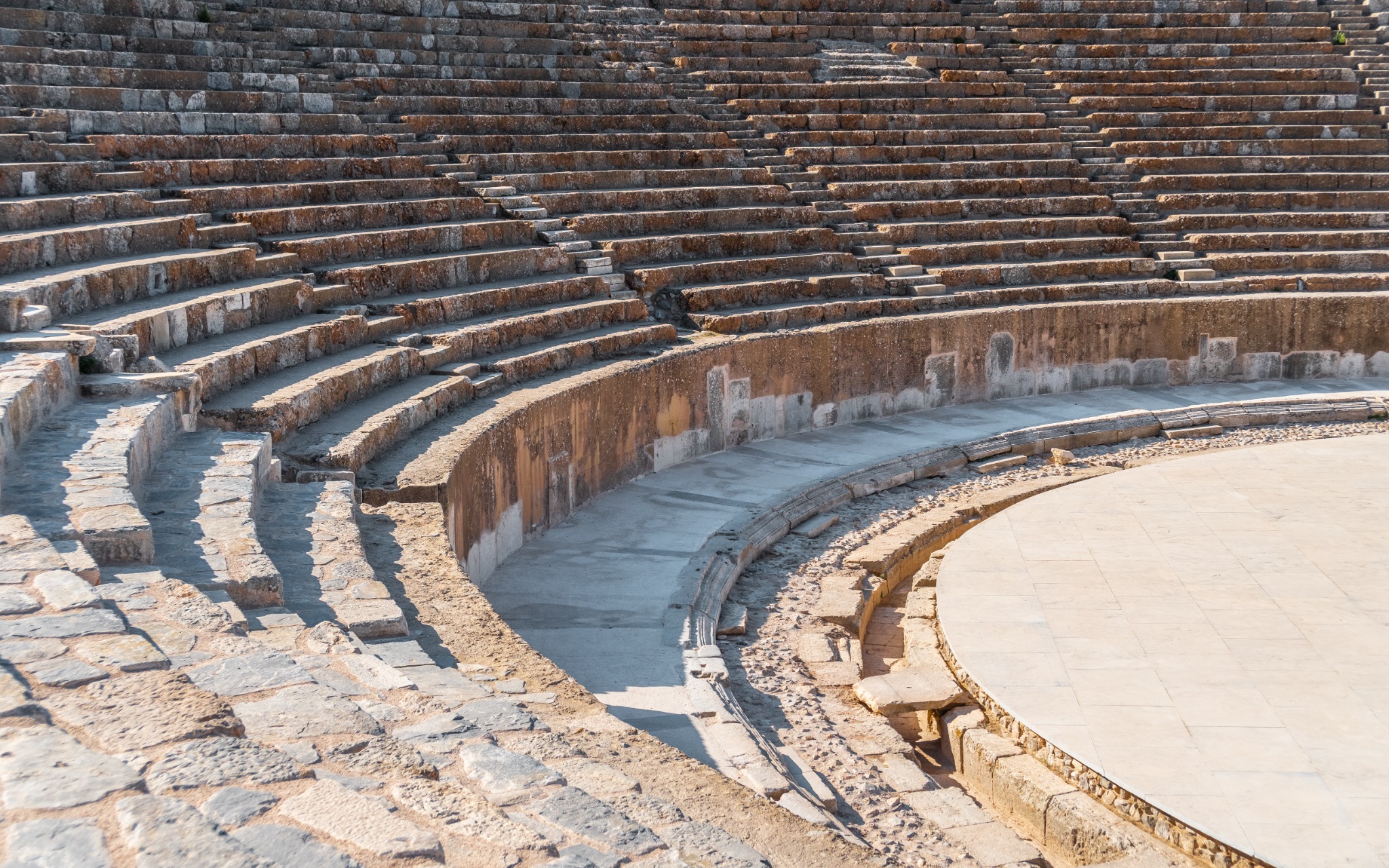 Ancient stone amphitheater seating